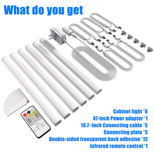 Hiện Đại 24V LED Hộ Gia Đình Tủ Ánh Sáng Thiết Lập 3000K-6500K Trắng Bóng Đèn PC Cơ Thể Dễ Dàng Cài Đặt Cảm Ứng Điều Khiển Từ Xa USB Điện - Product Image 3