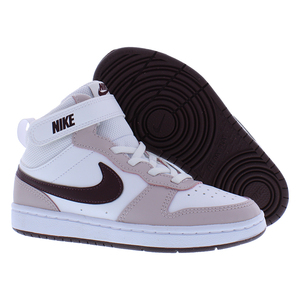 รองเท้าผู้หญิง Nike Court Borough Mid 2 Leather Ps สีขาวเบอร์กันดีครัช - Product Image 4
