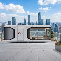 Maison Capsule Spatiale Préfabriquée Mobile – Solution Moderne de Bureau à Domicile ou Villa Extérieure en Structure Acier