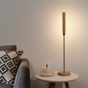 Luminária de Mesa Inteligente DIY <span class=keywords><strong>LED</strong></span> Durável de Madeira com Rotação 360°, Botão Manual de Dimerização, Luz Branca Recarregável - Product Image 4