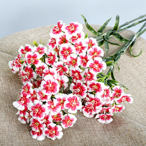 Mini fleurs artificielles de Dianthus, fausses tiges de <span class=keywords><strong>Sweet</strong></span> <span class=keywords><strong>William</strong></span>, décoration de mariage, accent de table pour la maison, arrangement floral d'intérieur - Product Image 1