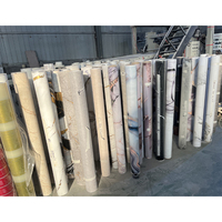 Feuille de marbre UV de panneau de mur de PVC d'or de texture continue imperméable de bonne qualité d'usine