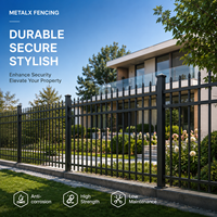 Système de clôture résidentiel en acier galvanisé pour jardin, cour et projet de villa – Clôture métallique décorative extérieure durable avec revêtement en poudre