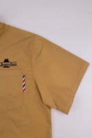 Veste de chef et uniformes de cuisine professionnels personnalisés Hot Tops tissés jaunes pour uniformes de restaurant et de bar