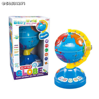 Kit de géographie Montessori avec globe terrestre, jouet éducatif électronique pour enfants de 19 à 24 mois, en plastique avec musique