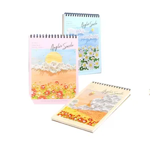 도매 예술 창조 스케치북 두꺼운 종이 낙서 스케치 패드 하드 커버 노란 종이 어린이를위한 그림책