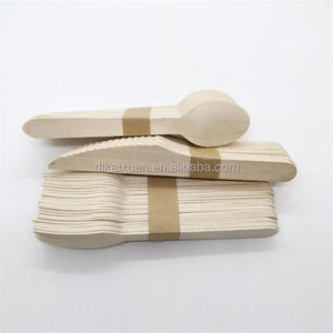 Bán buôn Khay hộp loạt Set nhà sản xuất tre dùng một lần dao kéo bằng gỗ - Product Image 5