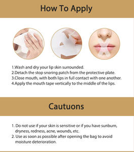 Tiras Adhesivas Bucales para Mejorar la Respiración Nasal y Reducir los Ronquidos, Ayudas para Dormir Hipoalergénicas (49mm*34mm) - Product Image 5