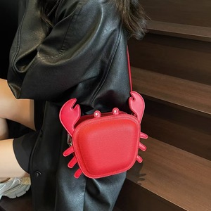 Monedero de <span class=keywords><strong>piel</strong></span> sintética con estampado tipográfico de cangrejo de dibujos animados, estilo deportivo, con cremallera, lindo y pequeño, para <span class=keywords><strong>mujer</strong></span>, con llavero - Product Image 2