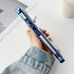 Galvanoplastia Almofada De Ar Casos De Telefone Móvel para samsung S25 S24 ultra A55 A56 À Prova De Choque Tampa Do Telefone <span class=keywords><strong>Shell</strong></span> Titular Do Cartão Insert - Product Image 4