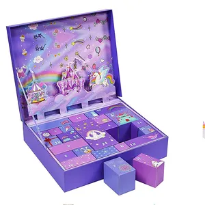 Benutzer definierte A4 Größe 3d Pop Up Heiligabend Geschenk boxen für Kinder