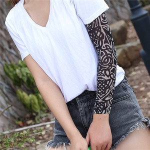 Summer Sun Protection Tattoo Sleeves Floral Pattern Breathable Anti Uv Outdoor Cycling Arm Sleeves For Women Adult - Product Image 1