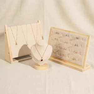 Expositor de Joyería de Lino de Moda para Collares, Pulseras, Anillos, Colgantes y Relojes, Soporte de Almacenamiento para Tiendas de Joyería - Product Image 4