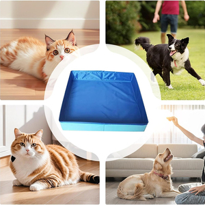 <span class=keywords><strong>Piscine</strong></span> pliable étanche pour animaux de compagnie en <span class=keywords><strong>plastique</strong></span> <span class=keywords><strong>dur</strong></span> conception carrée chats et enfants <span class=keywords><strong>piscine</strong></span> de rembourrage pour chien améliorée - Product Image 5