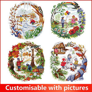 Kit de Punto de Cruz con Patrón HD de la <span class=keywords><strong>Serie</strong></span> Infantil, Tela Aida Estampada/Contada 16/14/11CT, Set de Bordado, Manualidades, Lienzo para Punto de Cruz - Product Image 2