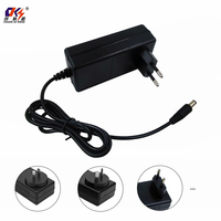 Adaptateur secteur mural AC/DC standard UE, États-Unis, Argentine 12V 4A 5A 48W 60W avec connecteur cylindrique 5,5x2,1mm, alimentation 24V 2A 2,5A