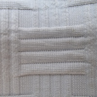 Tissu en polyester extensible à texture de panier blanc pour literie haut de gamme et housse de matelas, tissu de matelas jacquard tricoté