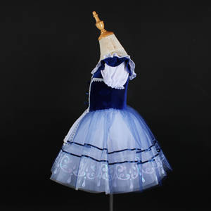 Vestido <span class=keywords><strong>de</strong></span> baile <span class=keywords><strong>de</strong></span> hadas <span class=keywords><strong>de</strong></span> Color azul real para niñas pequeñas, tutú <span class=keywords><strong>de</strong></span> Ballet profesional, traje <span class=keywords><strong>de</strong></span> baile puesta en escena - Product Image 2