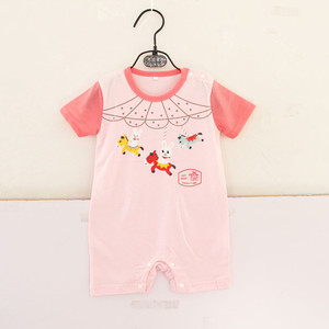 Vêtements de bébé en gros à prix avantageux : Barboteuse courte à pois pour nourrissons, collection boutique, importée de Chine - Product Image 4