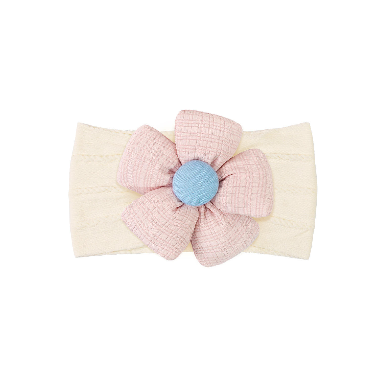 Rice white hair band powder flowers