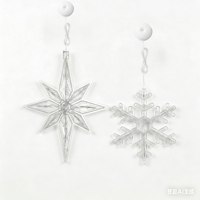 Lumières de Noël à piles pour fenêtre, à ventouse, LED, étoiles et flocons de neige, à suspendre pour la décoration de la maison en Noël