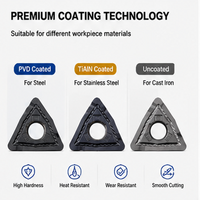 Inserto de Torneado Triangular con Recubrimiento PVD WNMG080404MS / WNMG080408MS KC5010 para Torno CNC - Kennametal