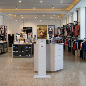 32 Android tự đặt hàng kiosk cho nhà hàng sử dụng màn hình cảm ứng thiết bị đầu cuối với máy in hóa đơn và menu tùy biến - Product Image 3