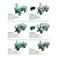 Chariot utilitaire robuste Wagon de jardin roulant en treillis métallique avec côtés amovibles en treillis métallique Chariot de jardin à 4 roues
