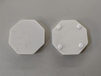 Sous-verres octogonaux en marbre blanc de design nordique, antidérapants, écologiques, épaisseur 10 mm, tapis de protection pour tasses, directement du fabricant