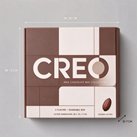 Boîte carrée personnalisable en carton ondulé pour la Saint-Valentin, pour en-cas, noix, bonbons, chocolat, avec finition brillante ou mate, laminée, magnétique