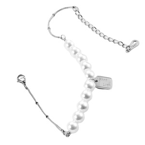Pulsera de Cadena de Serpiente con Perlas de Imitación, Acero Dorado, Joyería para Mujer, Regalo - Product Image 5