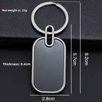 Porte-clés métalliques gravables au laser pour usine, anti-perte, pour clés de voiture, plaques vierges, idéaux comme cadeaux promotionnels pour événements d'entreprise