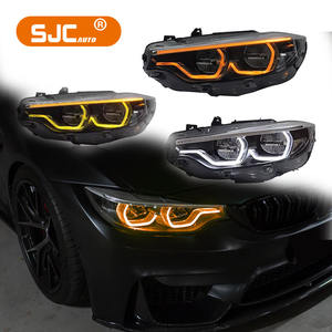 ไฟหน้า LED แบบเปลี่ยนสีได้ SJC V2 IKON Style สีเหลือง/ขาว/เหลืองอำพัน สำหรับ BMW ซีรีส์ 4 รุ่น F32 F36 F82 M4 โคมไฟหน้าแบบจำลอง 1:1 - Product Image 1