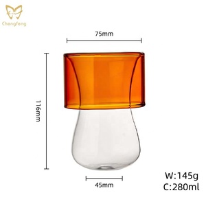 แก้วกาแฟชาแบบสองชั้น ดีไซน์ดั้งเดิม สีสันสวยงาม ทำจากแก้วโบโรซิลิเกตคุณภาพสูง สำหรับร้านอาหารและร้านน้ำชา - Product Image 6