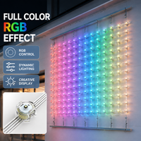 Écran LED en maille haute transparence P40, coque PC, contrôle DMX512, affichage média extérieur pour centres commerciaux et ponts, éclairage