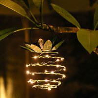Lámpara de Jardín LED Solar para Exteriores, Impermeable IP65, de Metal, con Forma de Piña, Control Remoto, 360°