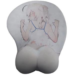 우수한 품질 저 MOQ 맞춤형 애니메이션 남성 가슴 인체공학적 마우스 패드 젤 손목 받침대 포함 - Product Image 4