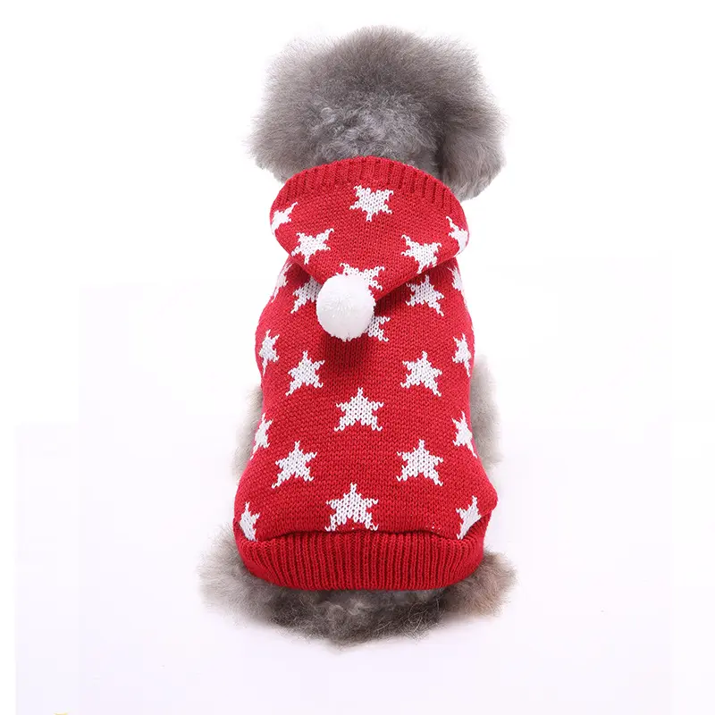 Теплый Рождественский свитер, Зимний вязаный Рождественский костюм для собаки и кошки