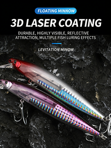 เหยื่อปลอมแบบจมน้ำช้า ชนิดมินโนว์ ขนาด 13 ซม./20 กรัม สำหรับตีไกล - Product Image 3