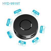 Hub de estación de acoplamiento 7 en 1 al por mayor de fábrica, estación de acoplamiento OEM ODM USB C HUB con adaptador Ethernet y carga PD de 100W