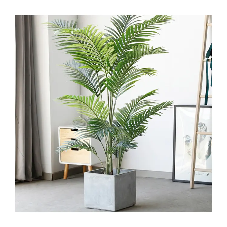 Palmier hawaïen en à sensation réelle, grande plante artificielle individuelle avec pot, décoration intérieure, plantes, Kwai, 1 pièce