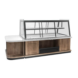 ตู้โชว์ขนมปังและเค้กไม้แบบกำหนดเองสำหรับงานหนัก ดีไซน์ใหม่สำหรับร้านเบเกอรี่ - Product Image 1