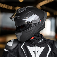 Casque de moto personnalisable en ABS, modulaire, rabattable, intégral, homologué DOT, équipement de sécurité pour la conduite et la course