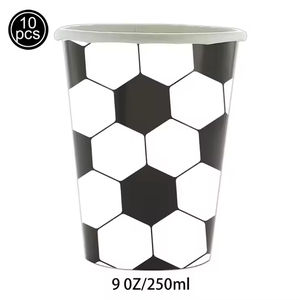 Gobelet à emporter à double paroi pour boissons chaudes, écologique, sur le thème du football, personnalisable, OEM ODM, gobelet en papier jetable écologique - Product Image 4