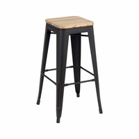 Moderne en bois en métal de siège tabouret chaise empilable industriel de couleur tabourets de bar meubles en vente