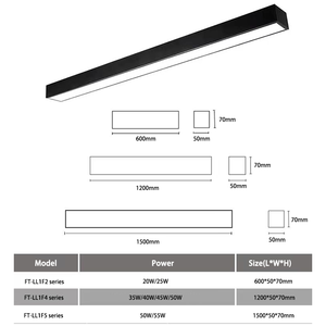 Perfil de Aluminio para Iluminación Lineal LED Personalizada para Supermercados, Resistente a la Temperatura, para Piscinas, Iluminación Lineal LED Empotrada - Product Image 2
