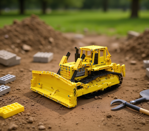 Kit de construction en plastique Mould King Decker Bulldozer modèle 970 pour les enfants de 8 à 13 ans, jouet de construction non assemblé - Product Image 2