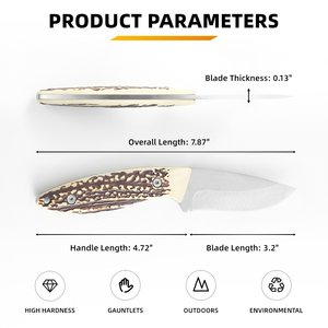 Coltello a lama fissa professionale di alta qualità con manico in acciaio inossidabile per caccia alla sopravvivenza all'aperto - Product Image 4