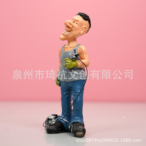 Figurine de capitaine et de mécanicien en résines synthétiques, décoration de bureau, emballage en une seule pièce, style contemporain - Product Image 4