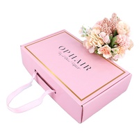 2026 Neue Pulida Premium Rosa Geschenkprodukt-Verpackung Wellpappe-Versandkartons mit Bandgriff